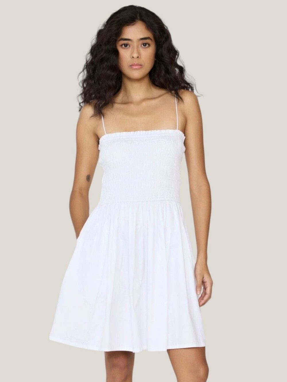 Laude The Label White Strappy Bodice Mini Dress - Medium